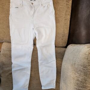 Buffalo David Bitton White Ankle Jeans